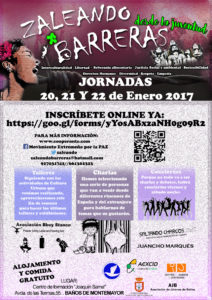 ÚLTIMAS PLAZAS. INSCRÍBETE EN LAS JORNADAS ZALEANDO BARRERAS DESDE LA JUVENTUD